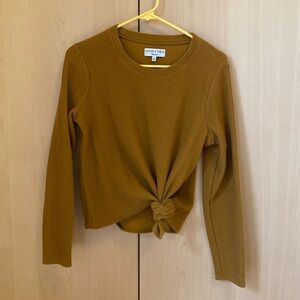 Madewell M front tie top mustard color